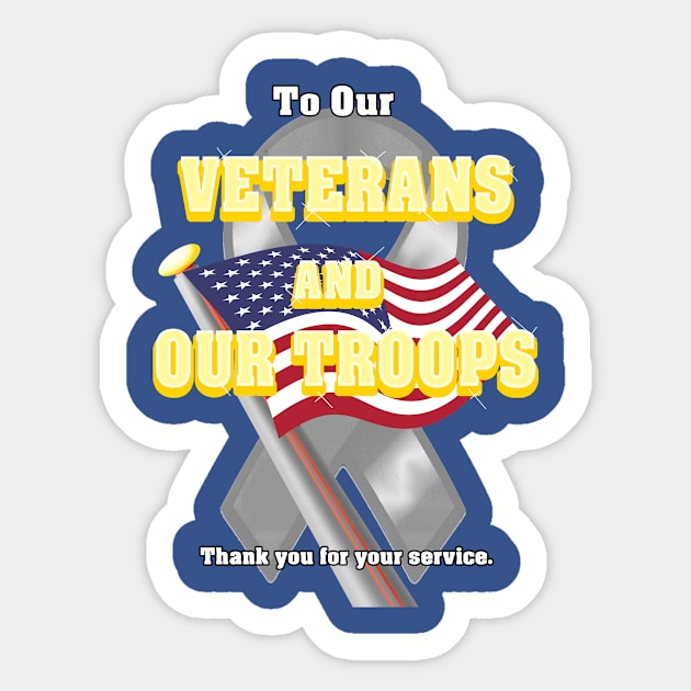 Veterans and Troops Sticker by Glendemonium